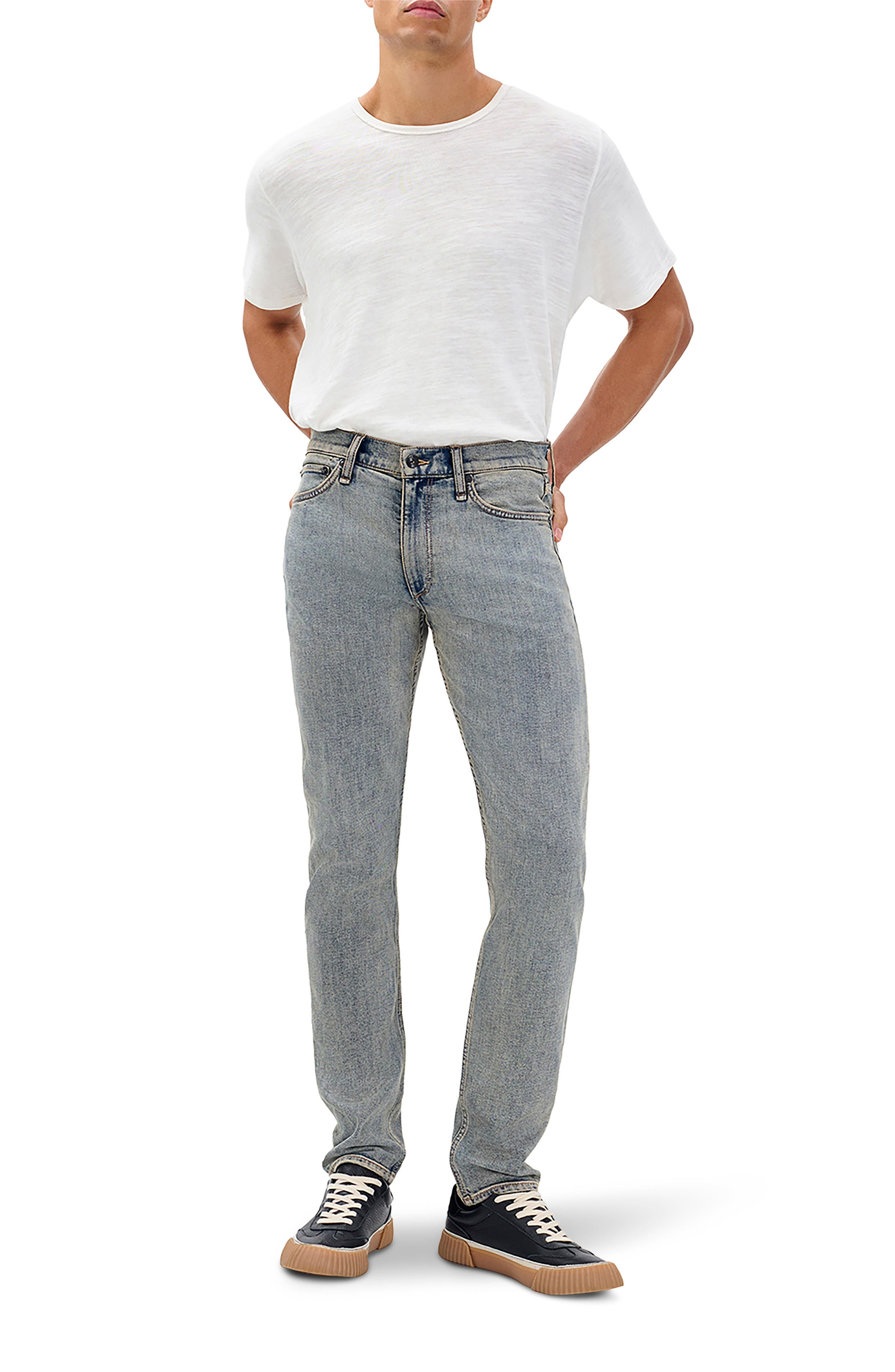 rag & bone Fit 2 Authentic Stretch Slim Jeans in Vinyl Blue at Nordstrom - 6