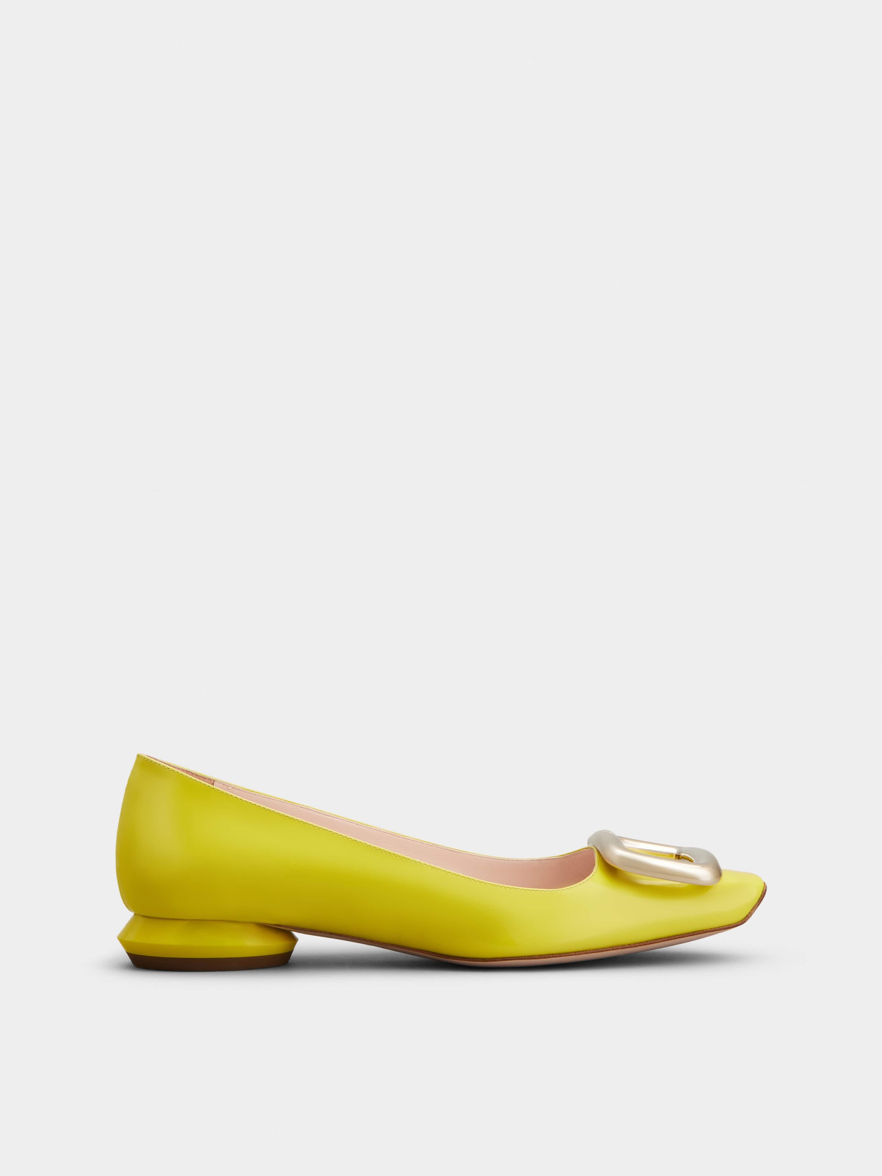 Viv' Choc Metal Buckle Ballerinas in Patent Leather - 1
