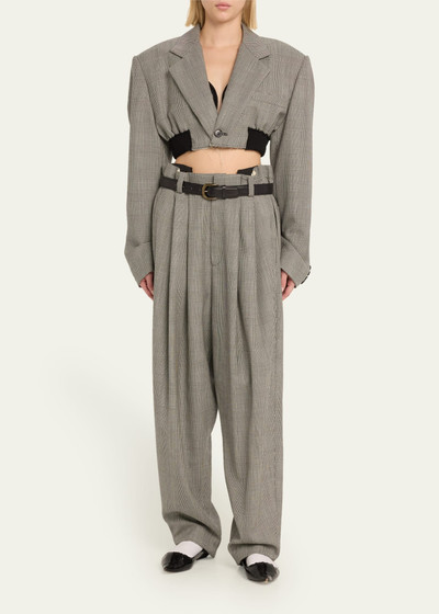 Marc Jacobs Prince Of Wales Oversized Trousers Pant with Belt outlook