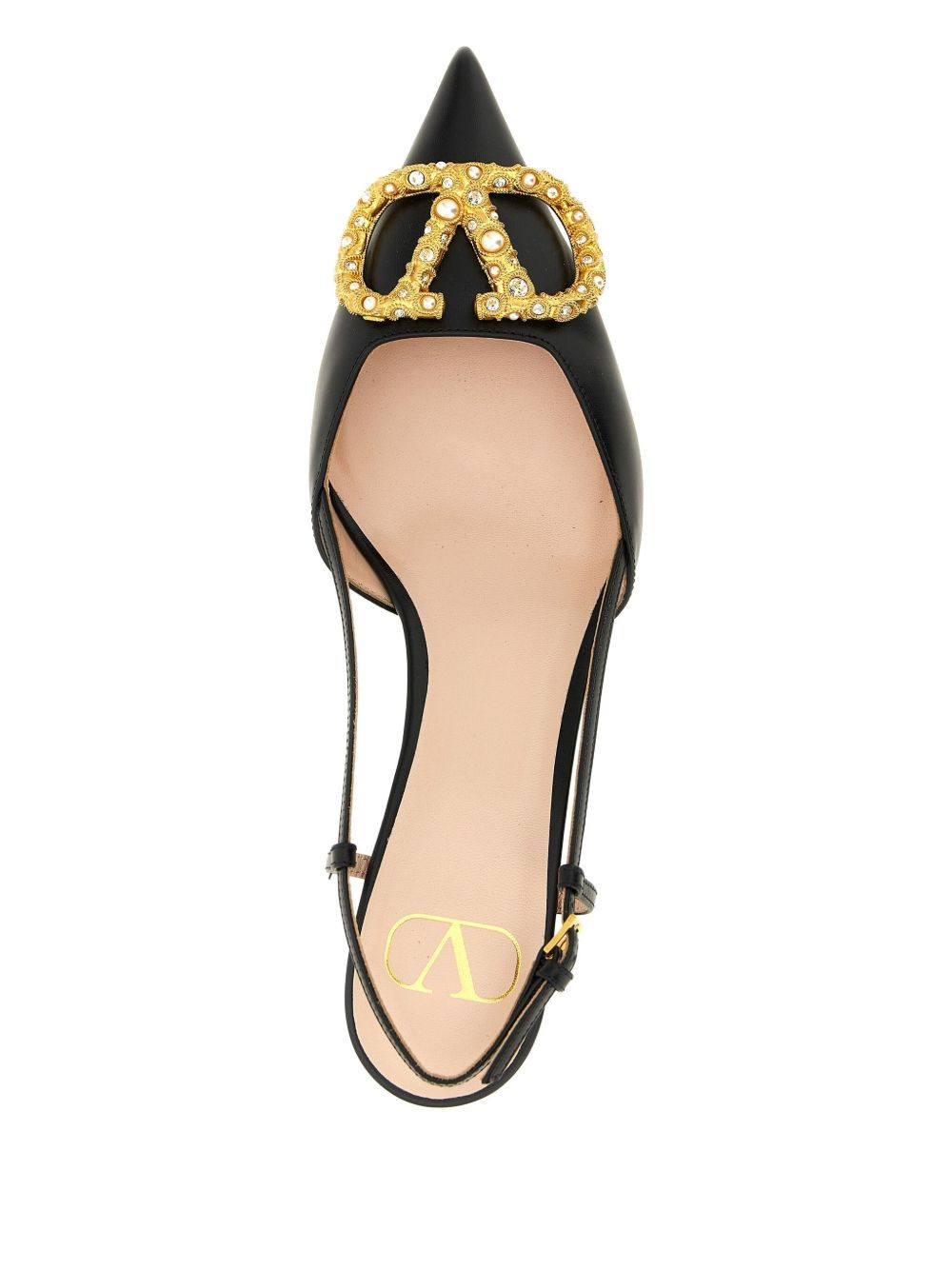 40mm embellished slingback heeled pumps - 3