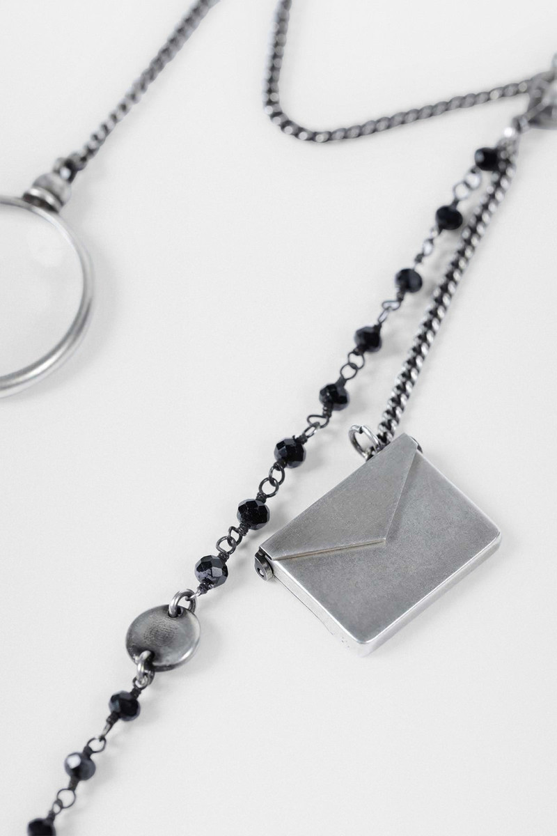 Ann Demeulemeester Afsar Beaded Necklace with Feathers outlook