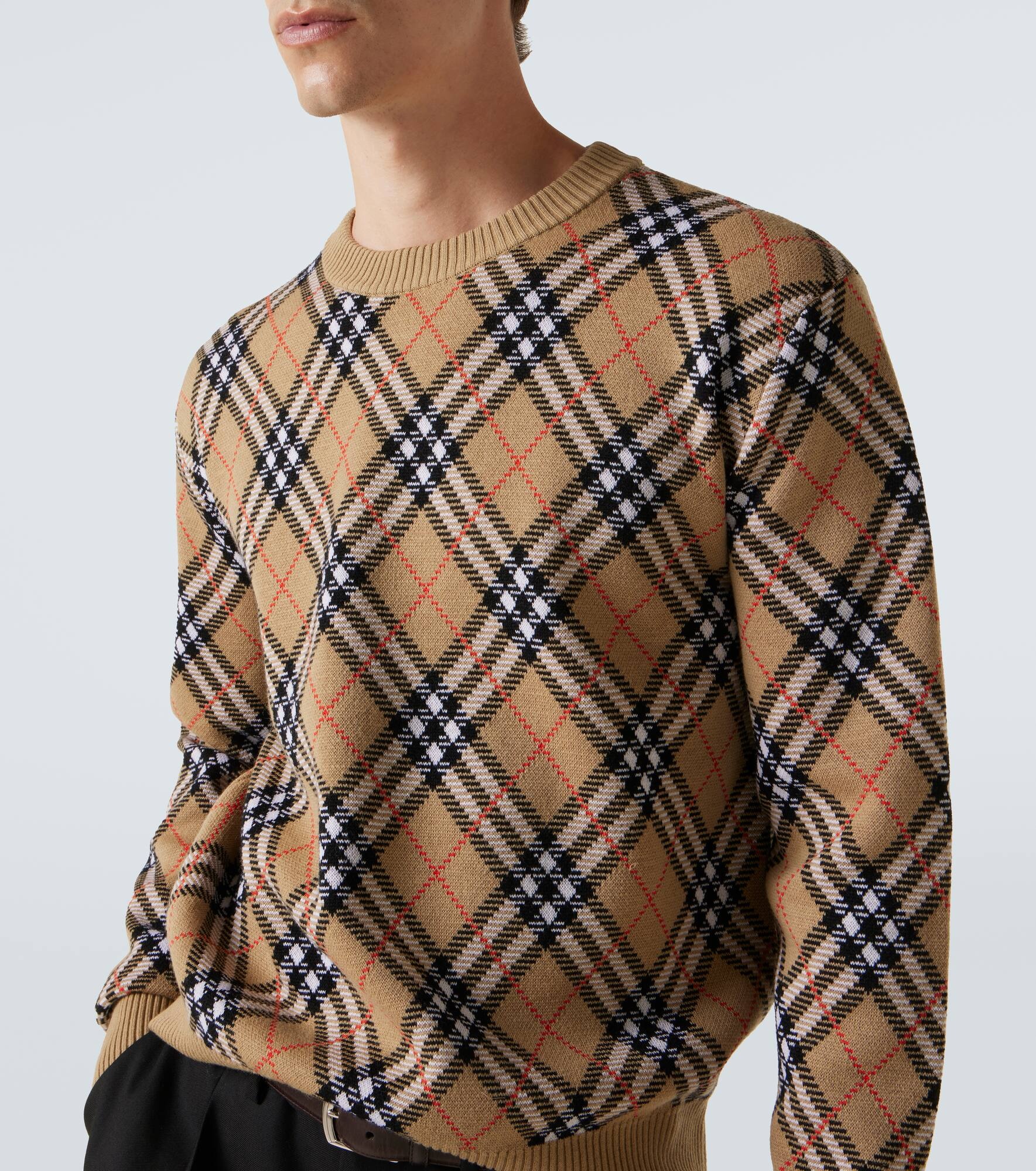 Burberry Check wool-blend sweater - 5