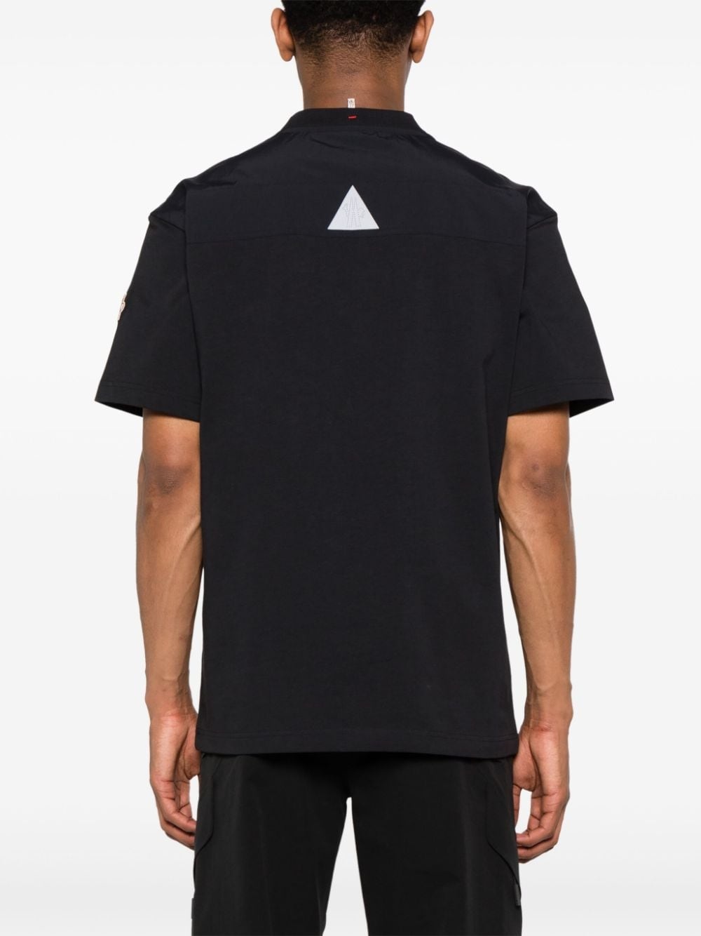 logo-patch cotton T-shirt - 4