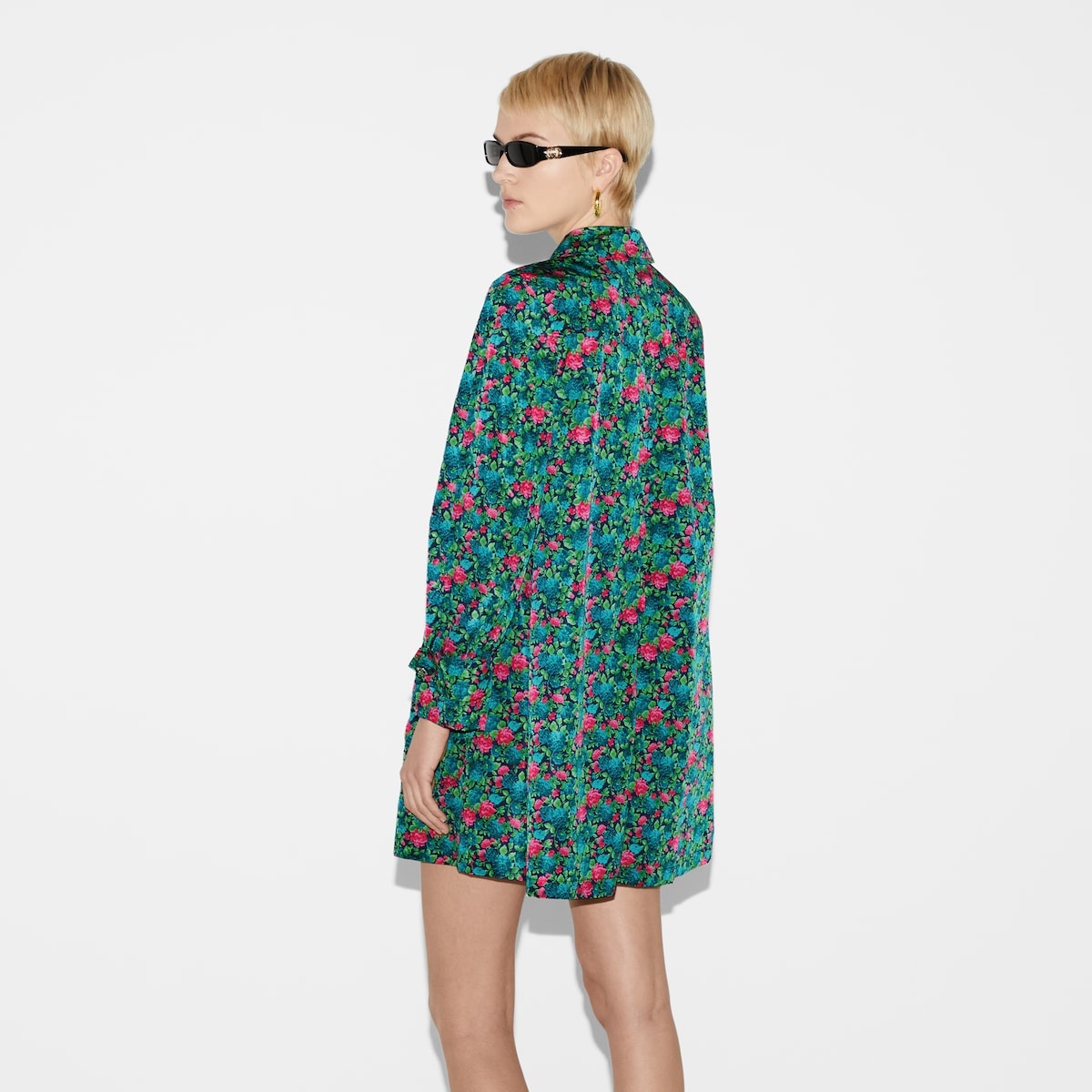 Floral print nylon coat - 4