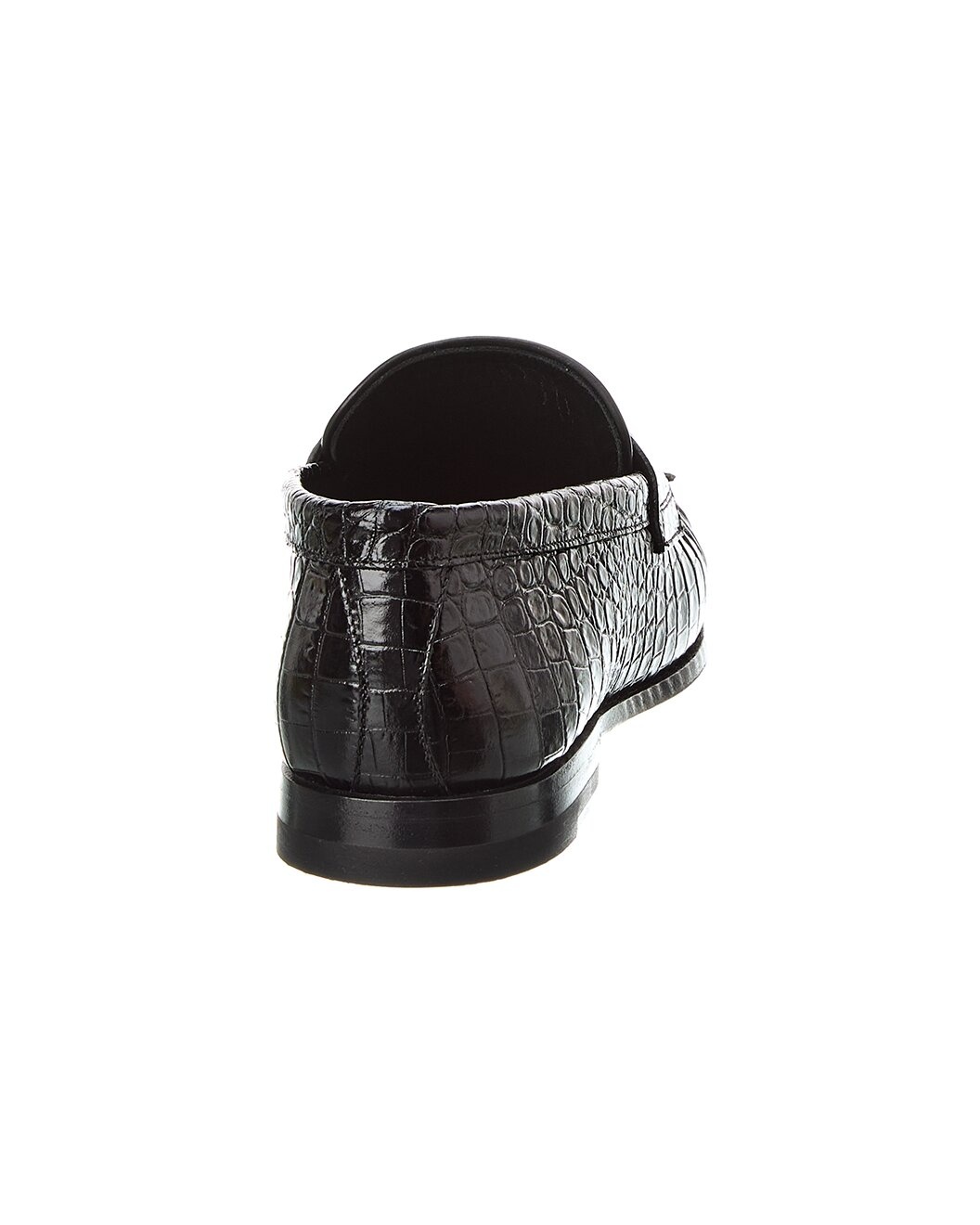 CELINE Luco Triomphe Croc-Embossed Leather Loafer - 3