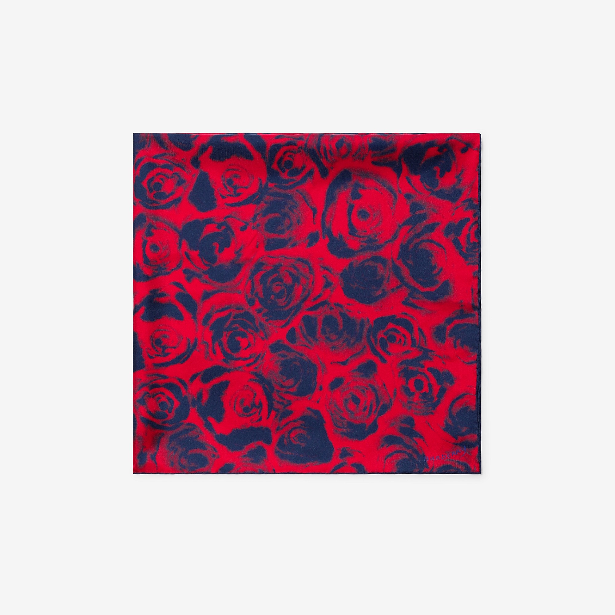 Rose Print Silk Scarf 5