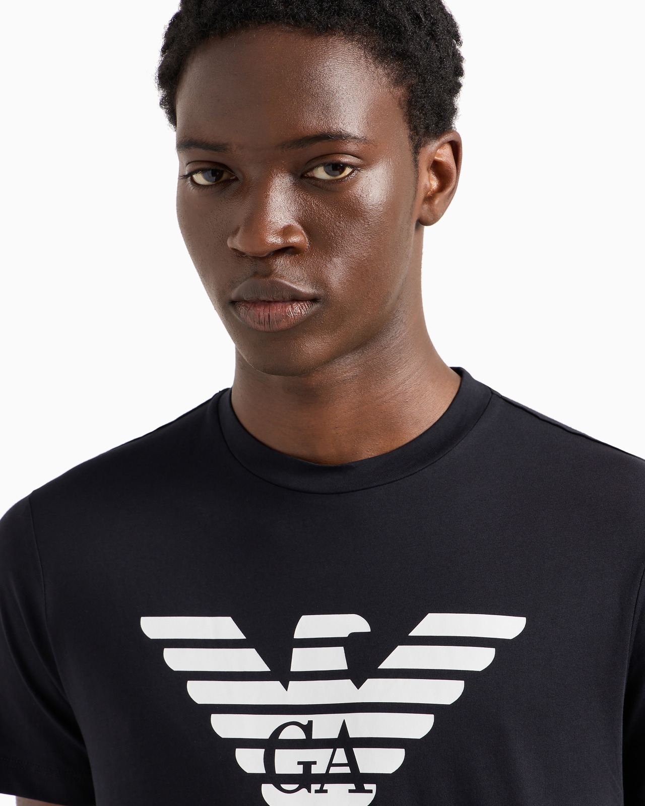 Pima-jersey T-shirt with logo print - 5