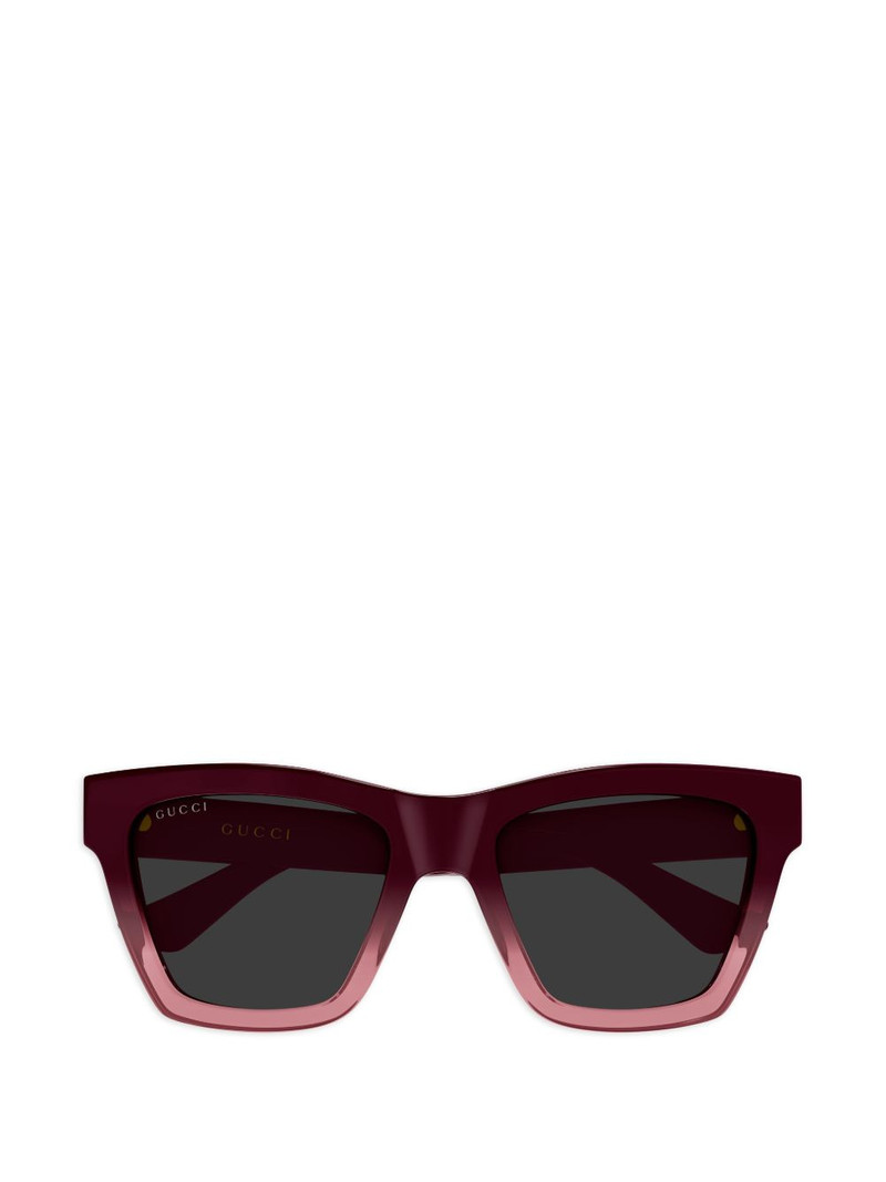 geometric-frame logo sunglasses 1