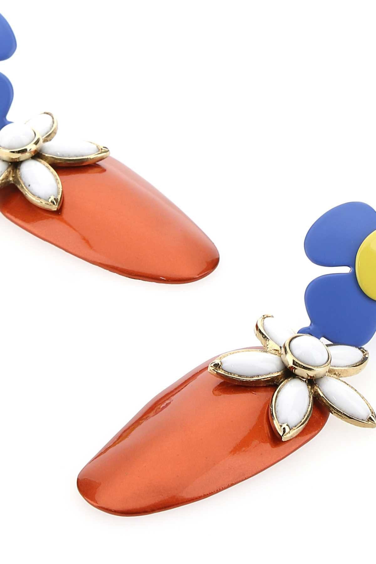 Saint Laurent Women Multicolor Metal And Resin Fleur Et Fraise Earrings - 2