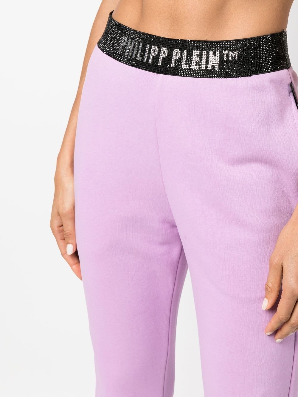 logo-waistband track trousers - 5