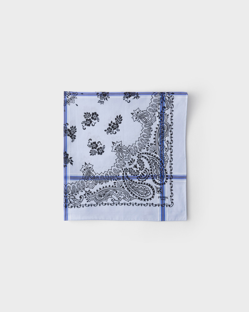 Printed cotton scarf 65 1