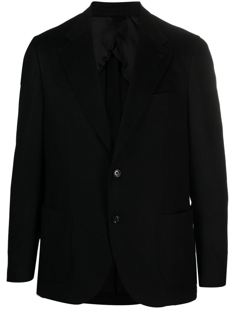 single-breasted wool-cashmere blazer 1