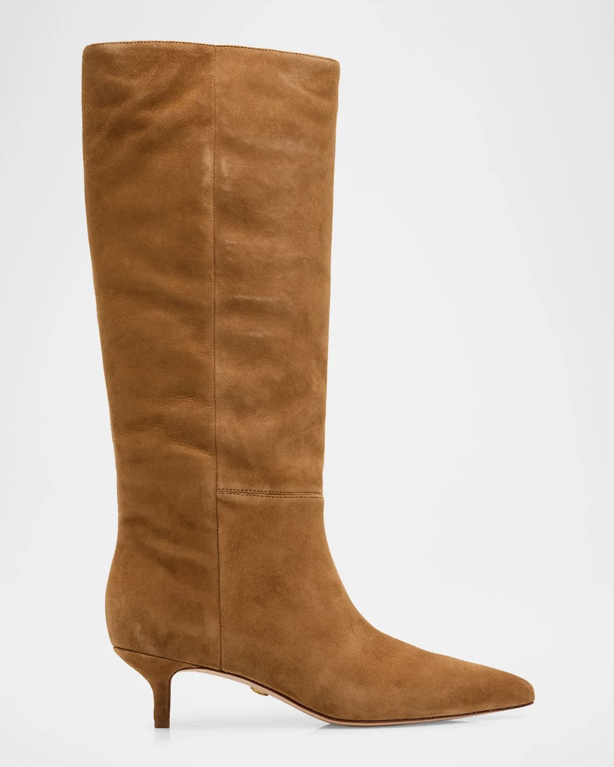 Lisa Suede Kitten-Heel Knee Boots - 1