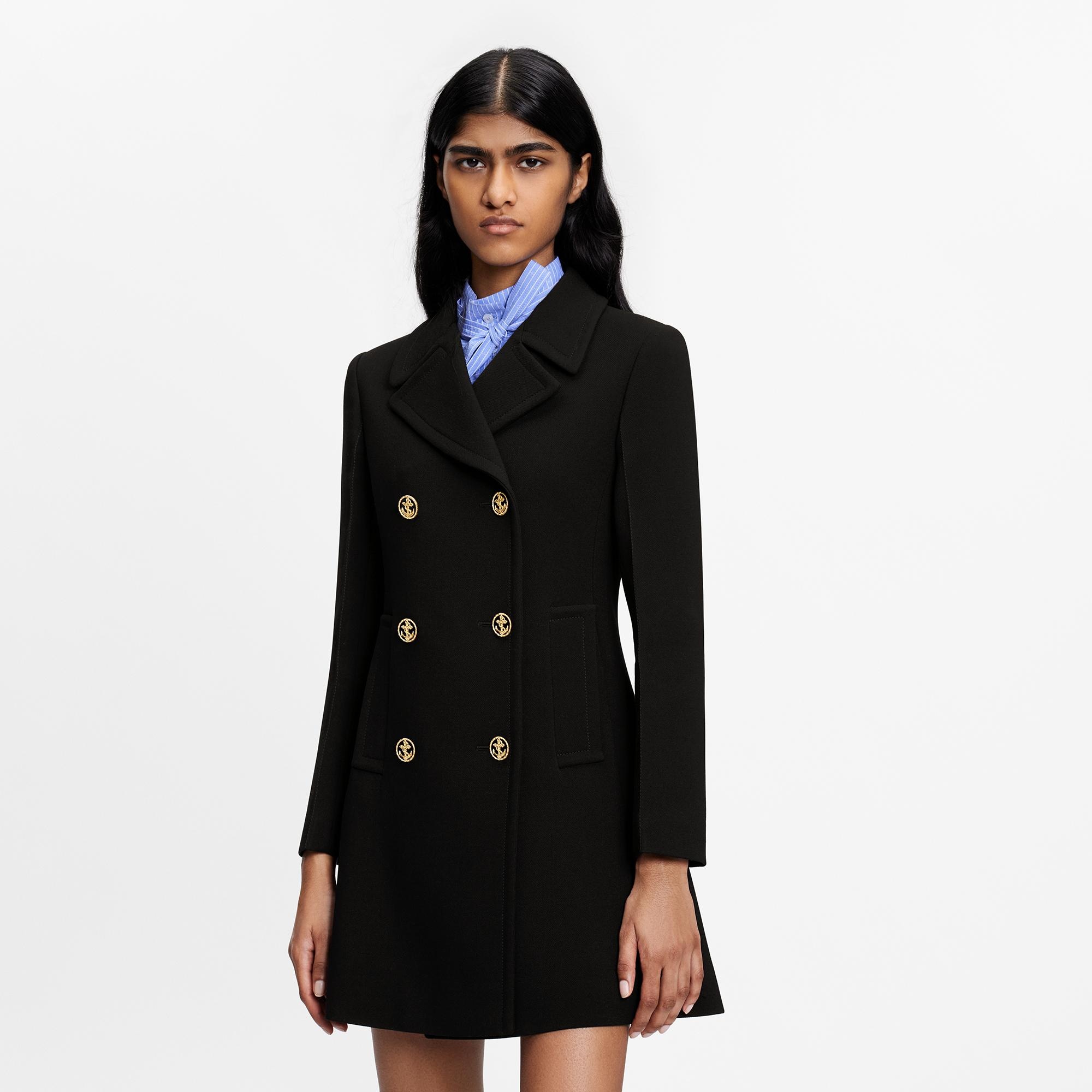 Anchor Button A-Line Coat - 3