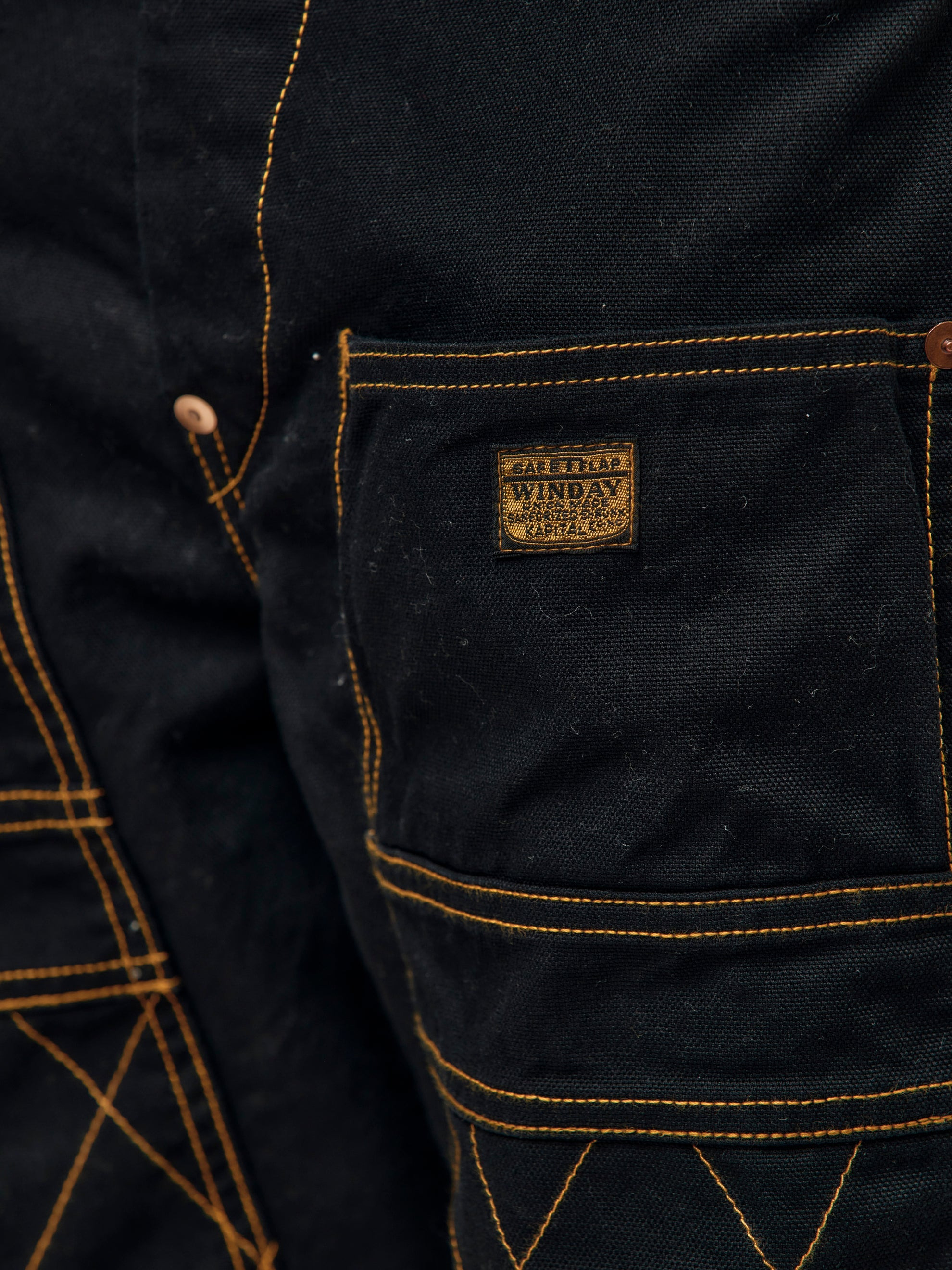 LIGHT CANVAS LUMBER PANTS (BLACK) - 7