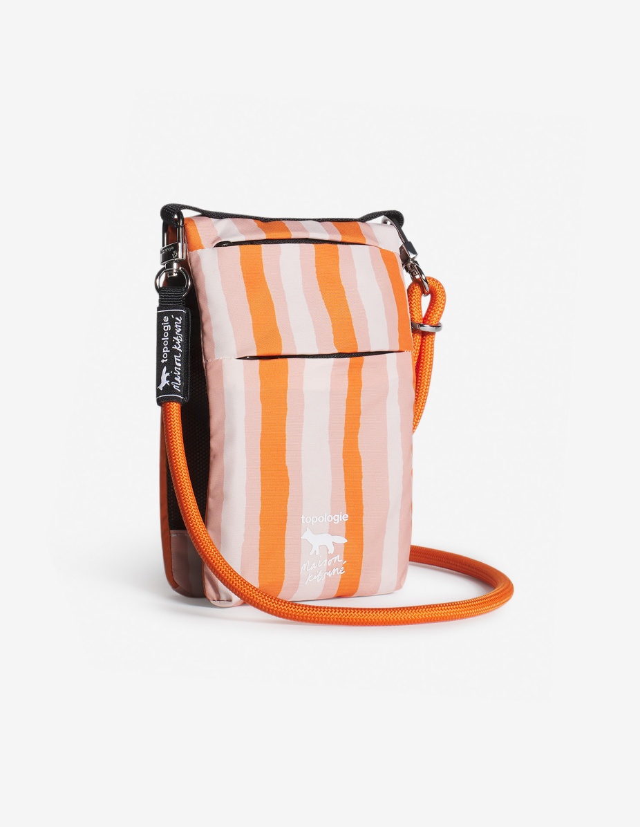 MAISON KITSUNE X TOPOLOGIE STRIPED PHONE POUCH - 3