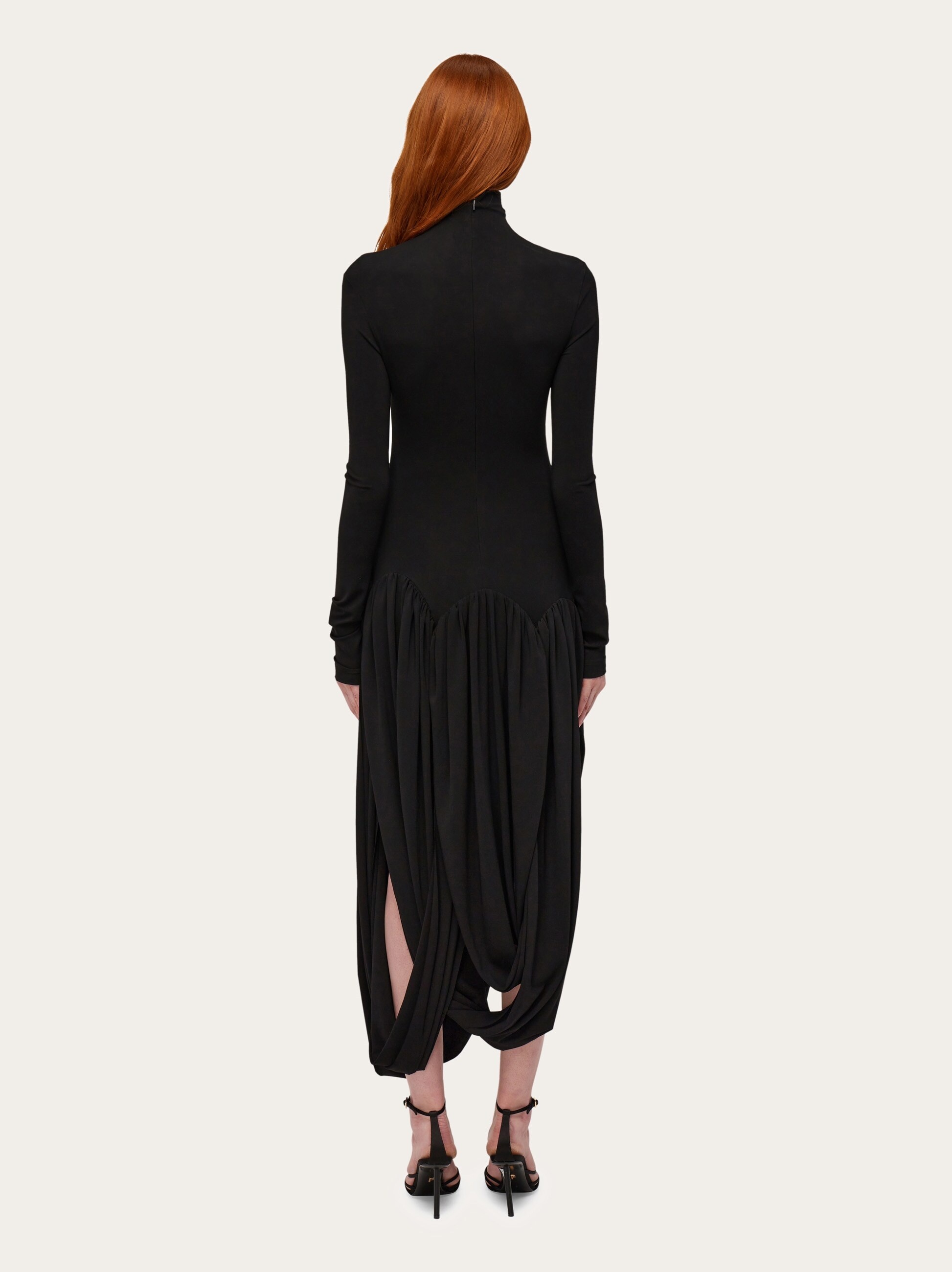 Turtleneck dress with tulip skirt - 4