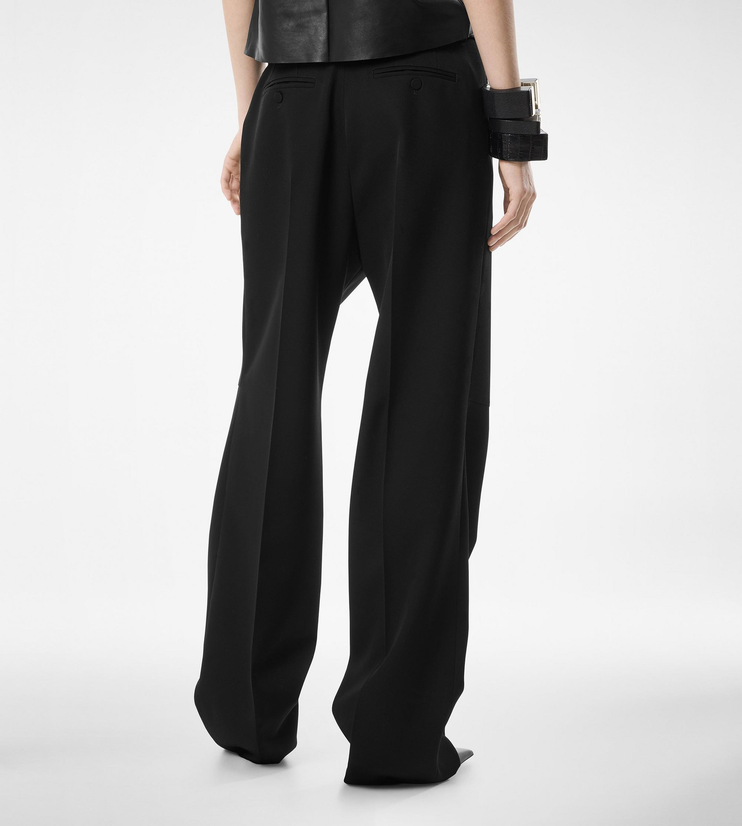 SHARP WOOL PLEATED PANTS - 5