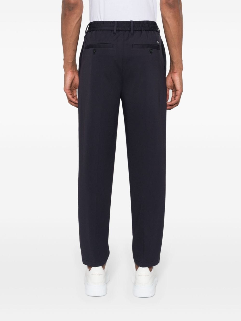 raised-seam tapered trousers - 4