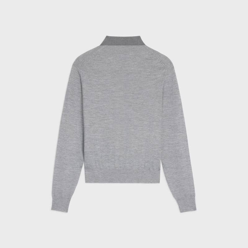 CELINE polo sweater IN fine cashmere silk outlook