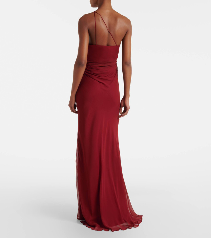Sheer silk chiffon gown 3