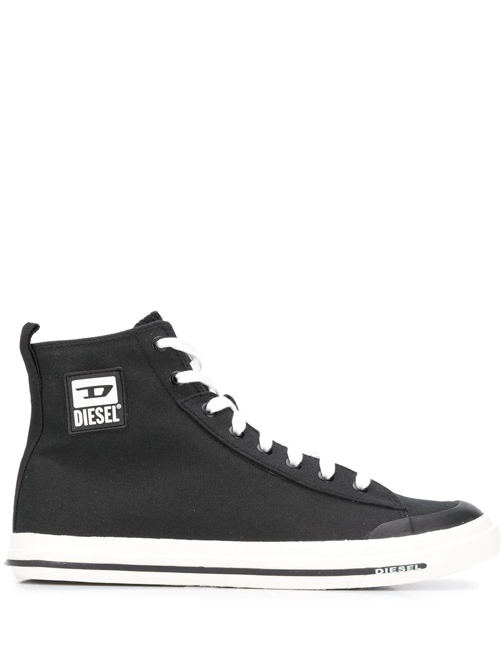 high top logo plaque sneakers - 1