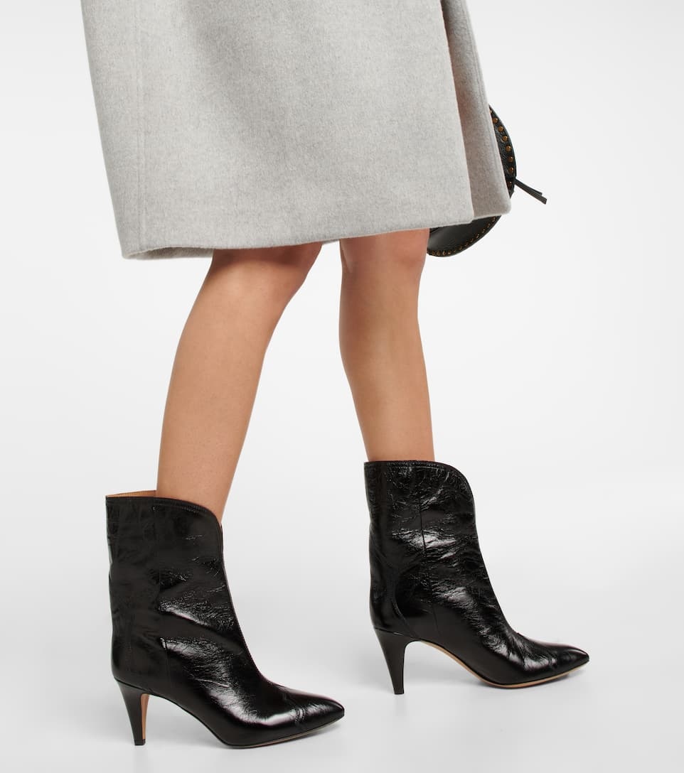 Dytho crinkled leather ankle boots - 4