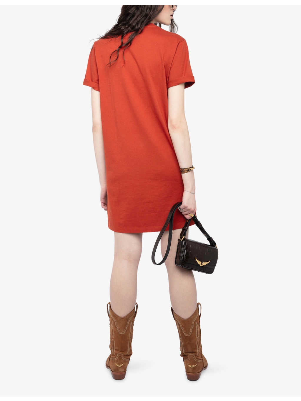 Dima Graphic-Print Short-Sleeve Cotton Mini Dress - 4