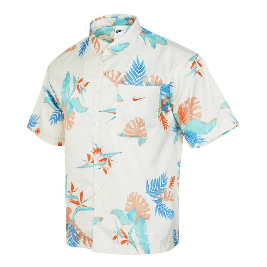 Nike Dri-FIT Printed Short-Sleeve Shirt 'Pale Ivory' FQ0348-110 - 1
