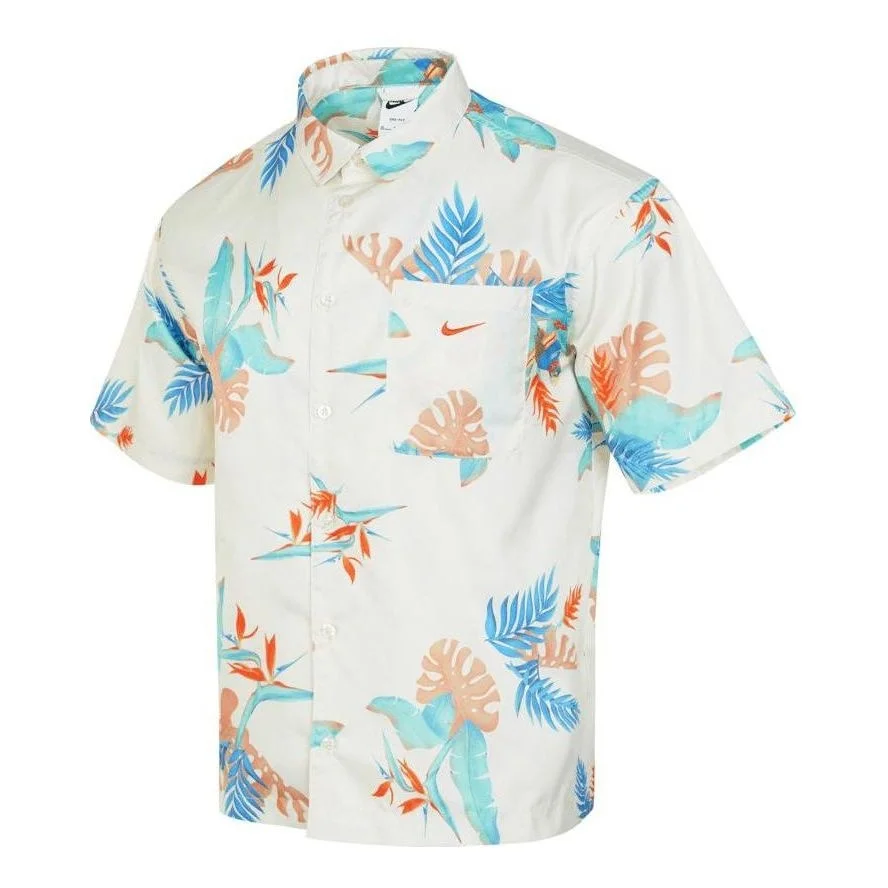 Nike Dri-FIT Printed Short-Sleeve Shirt 'Pale Ivory' FQ0348-110 - 1
