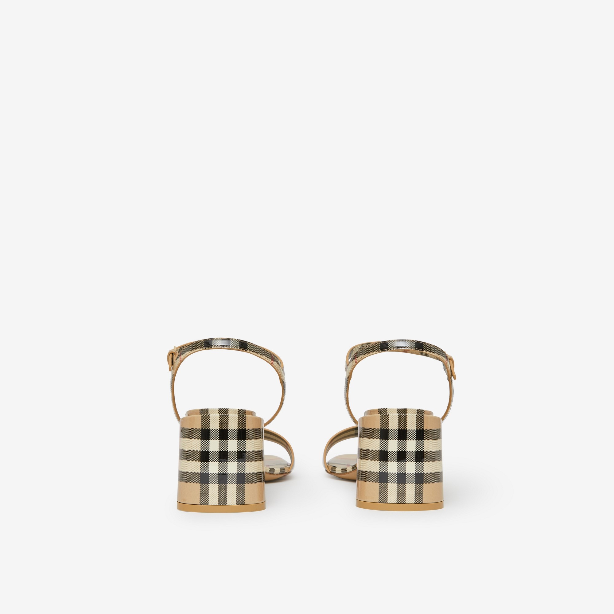 Vintage Check Patent Leather Sandals - 3