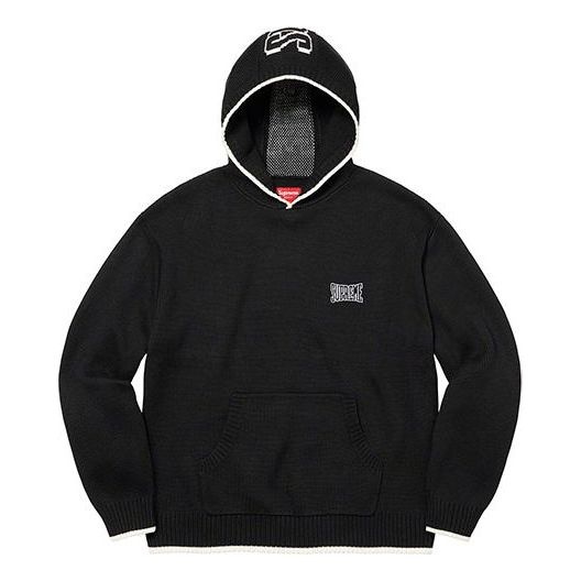 Supreme 2-Tone Hooded Sweater 'Black White' SUP-FW21-226 - 1