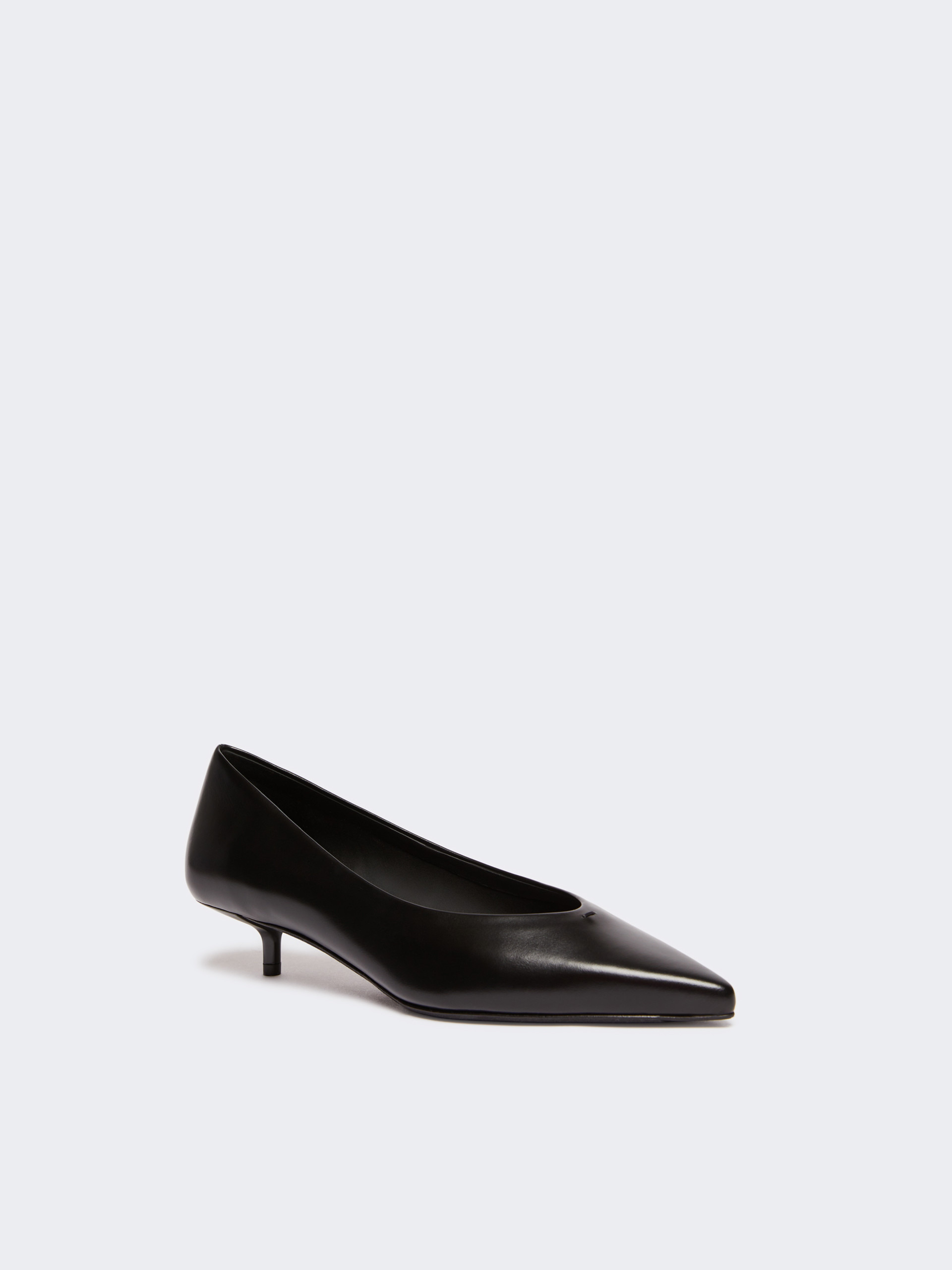 KITTENPUMP Kitten-heel leather court shoes - 2