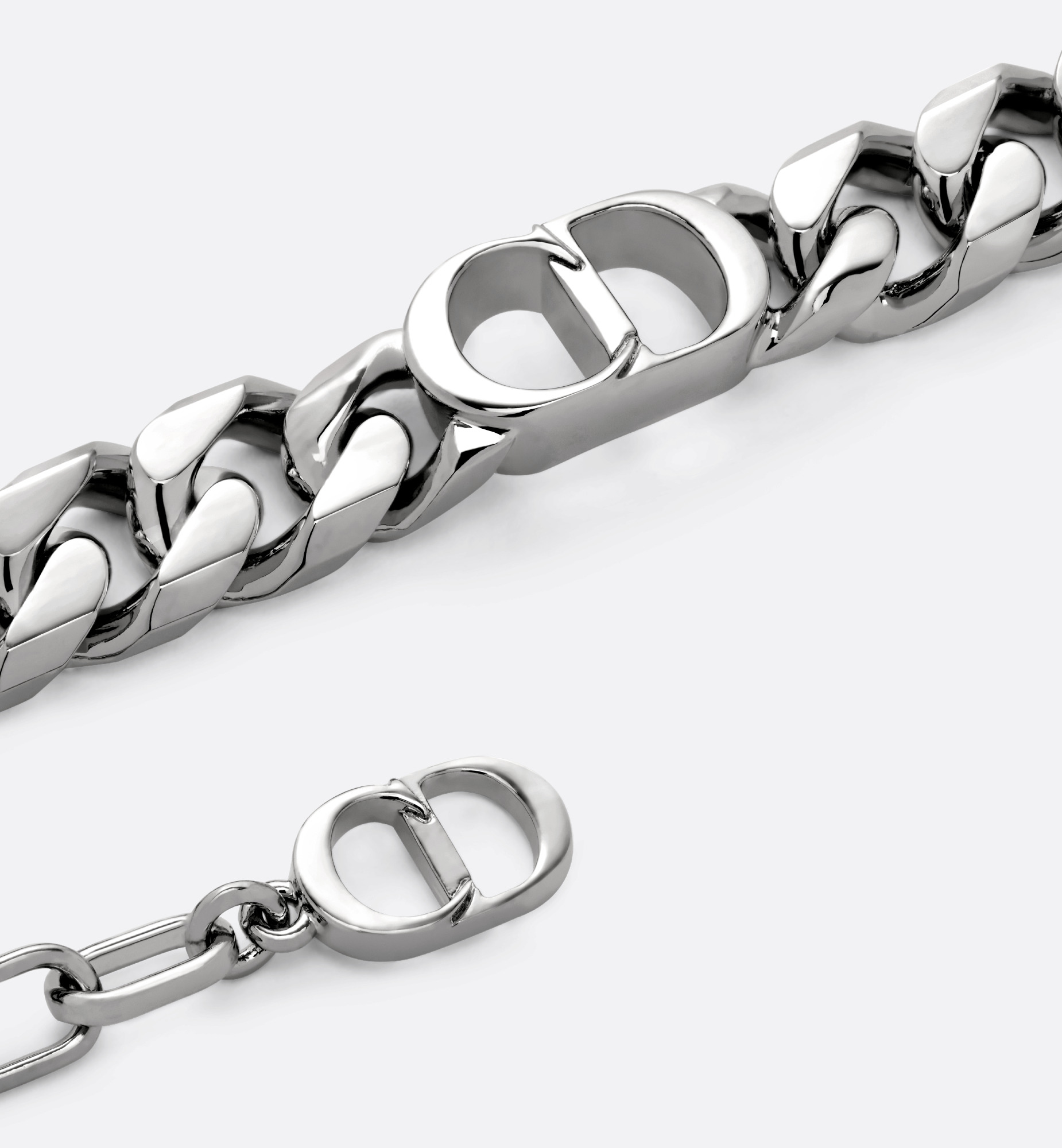 CD Icon Thin Chain Link Bracelet - 4