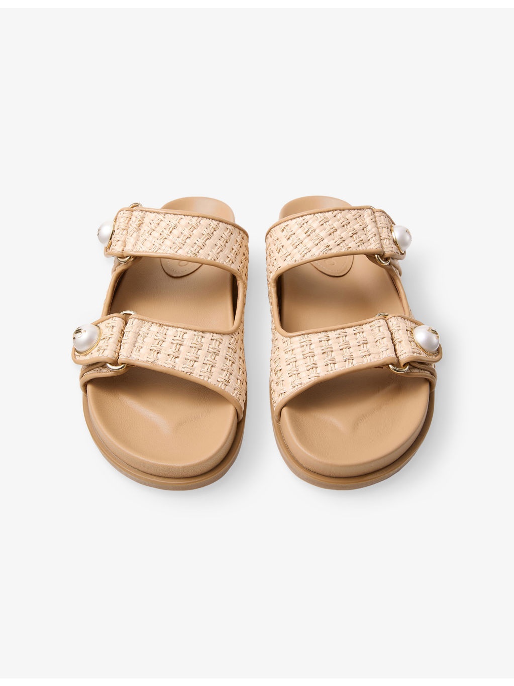 Fayence Raffia Flat Sandals - 2