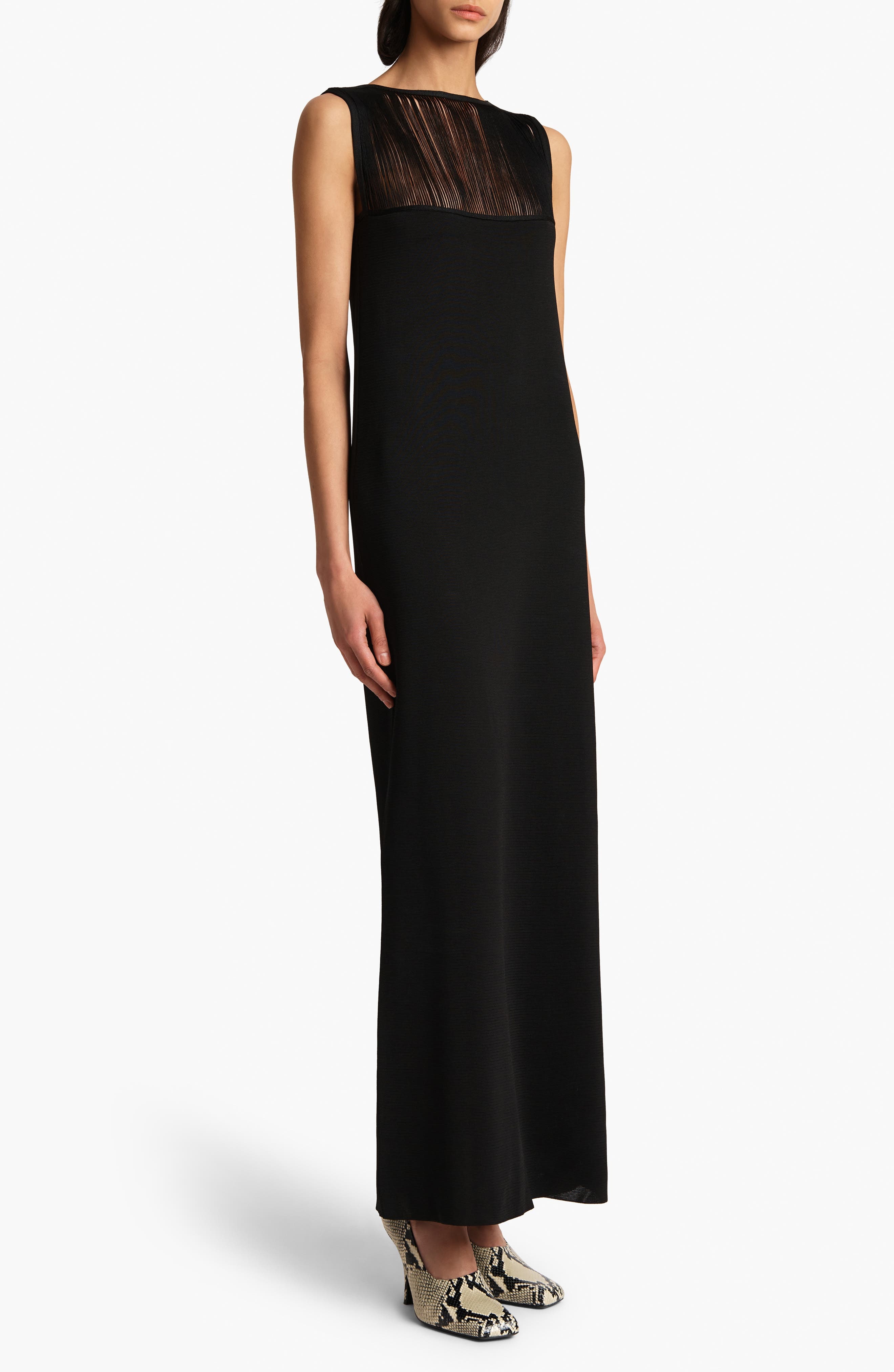Khaite Ruslan Knit Column Dress in Black at Nordstrom - 3