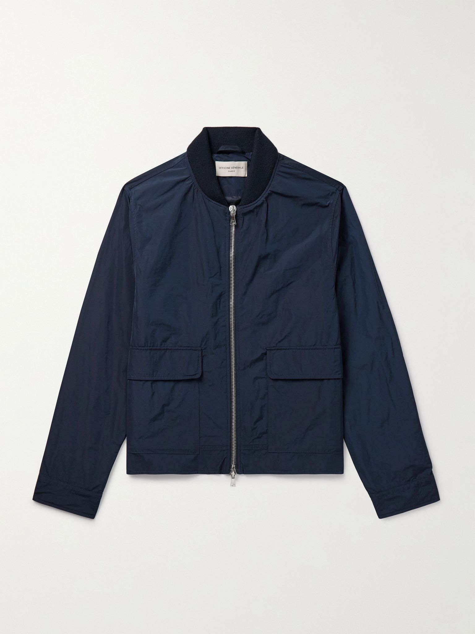 Nathane Shell Bomber Jacket Navy - 1