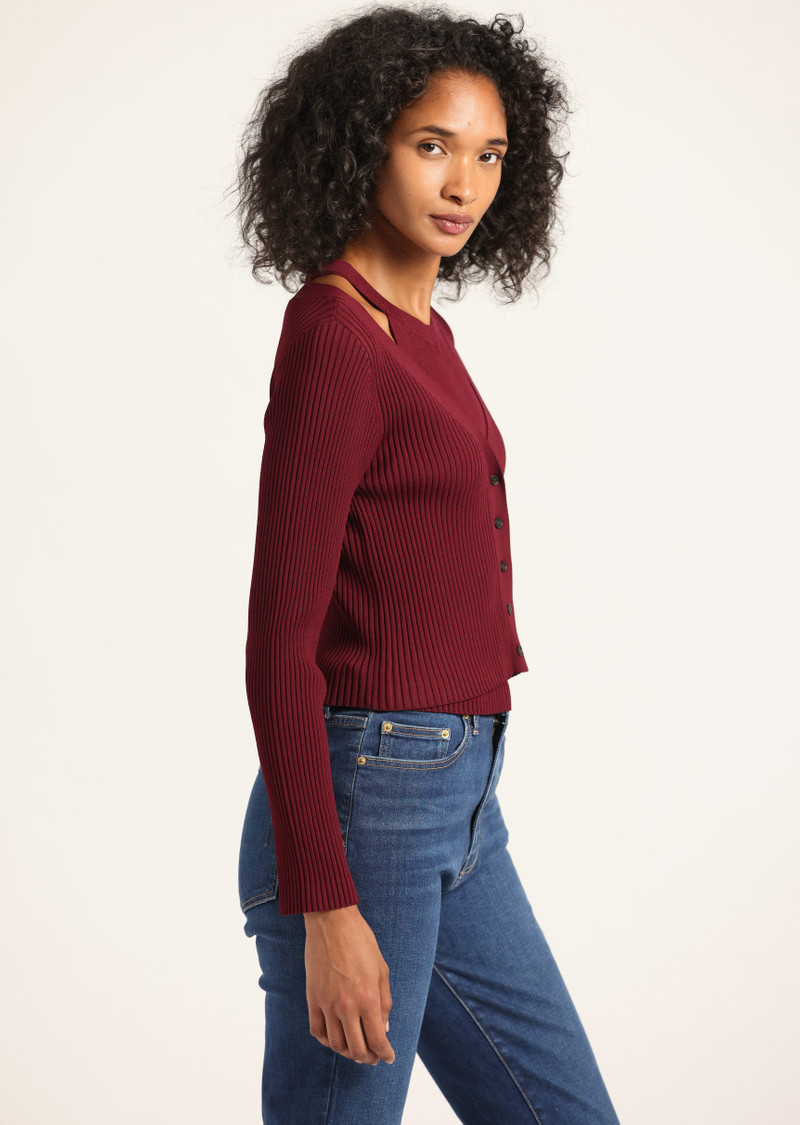LONNIE KNIT LAYERED CARDIGAN 3