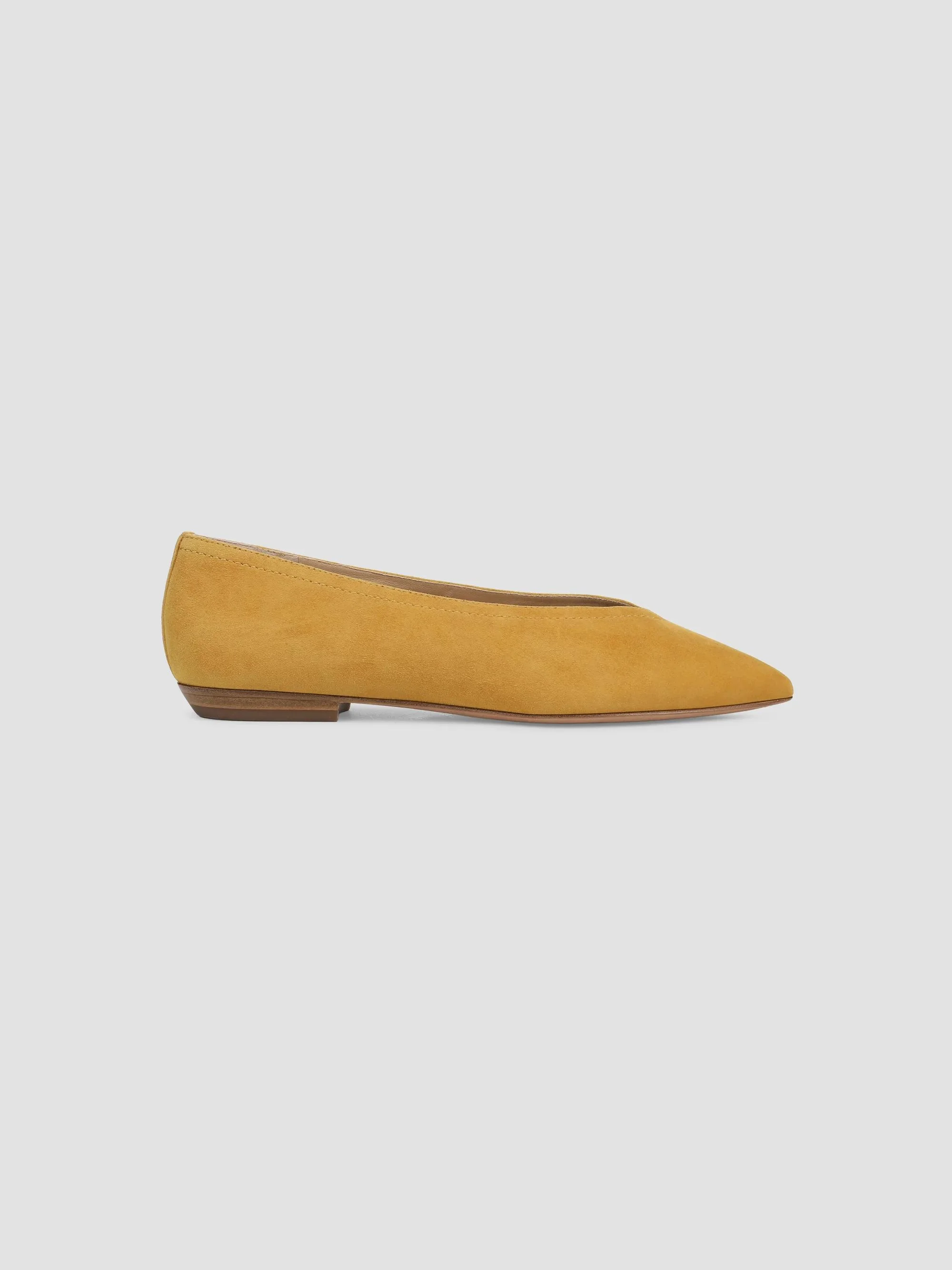Women's Bancroft Suede Ballerina Flats - Mustard Yellow - 1