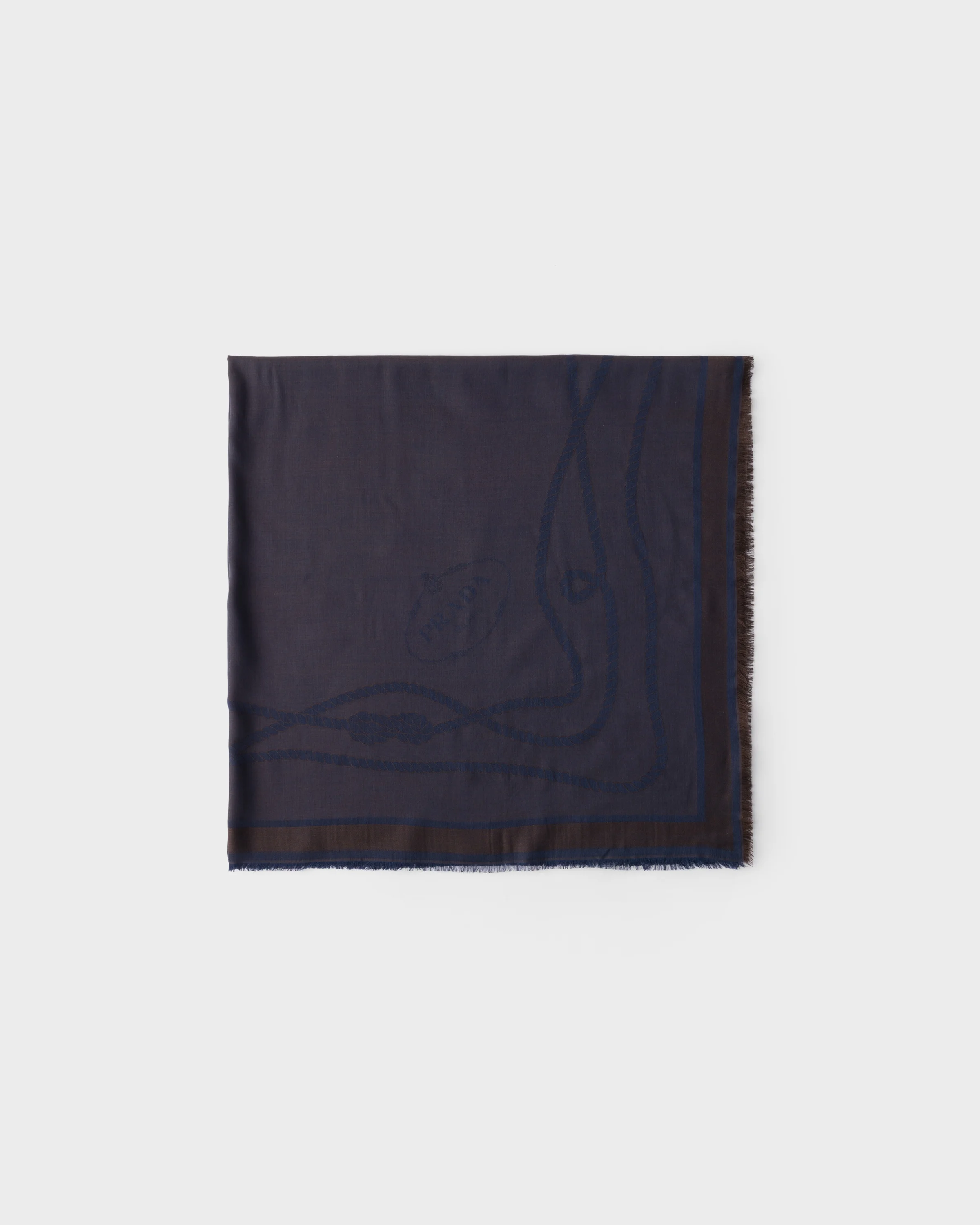 Silk, cashmere and wool jacquard shawl - 1