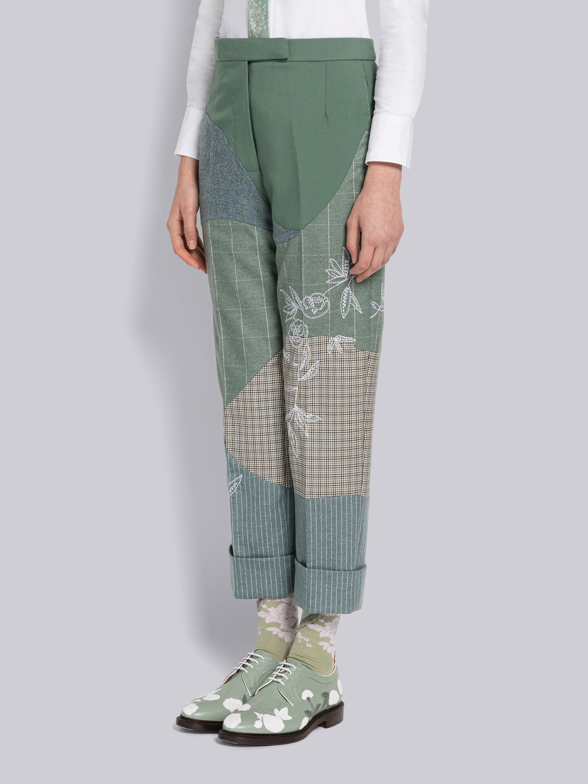 Patchwork School Uniform Twill Backstrap Trouser - 2