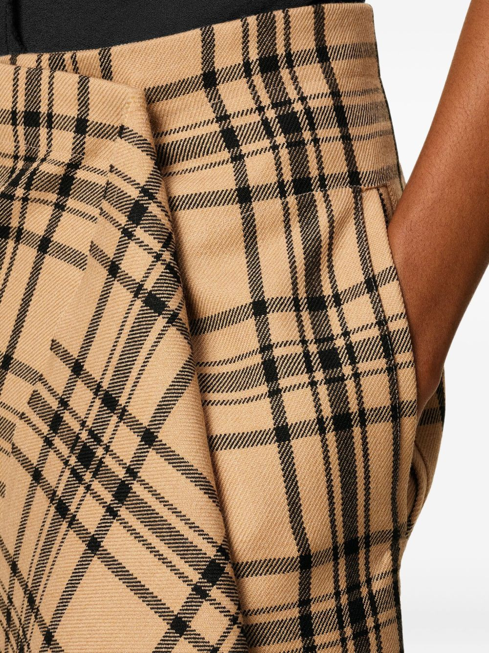 checked wrap midi skirt - 6