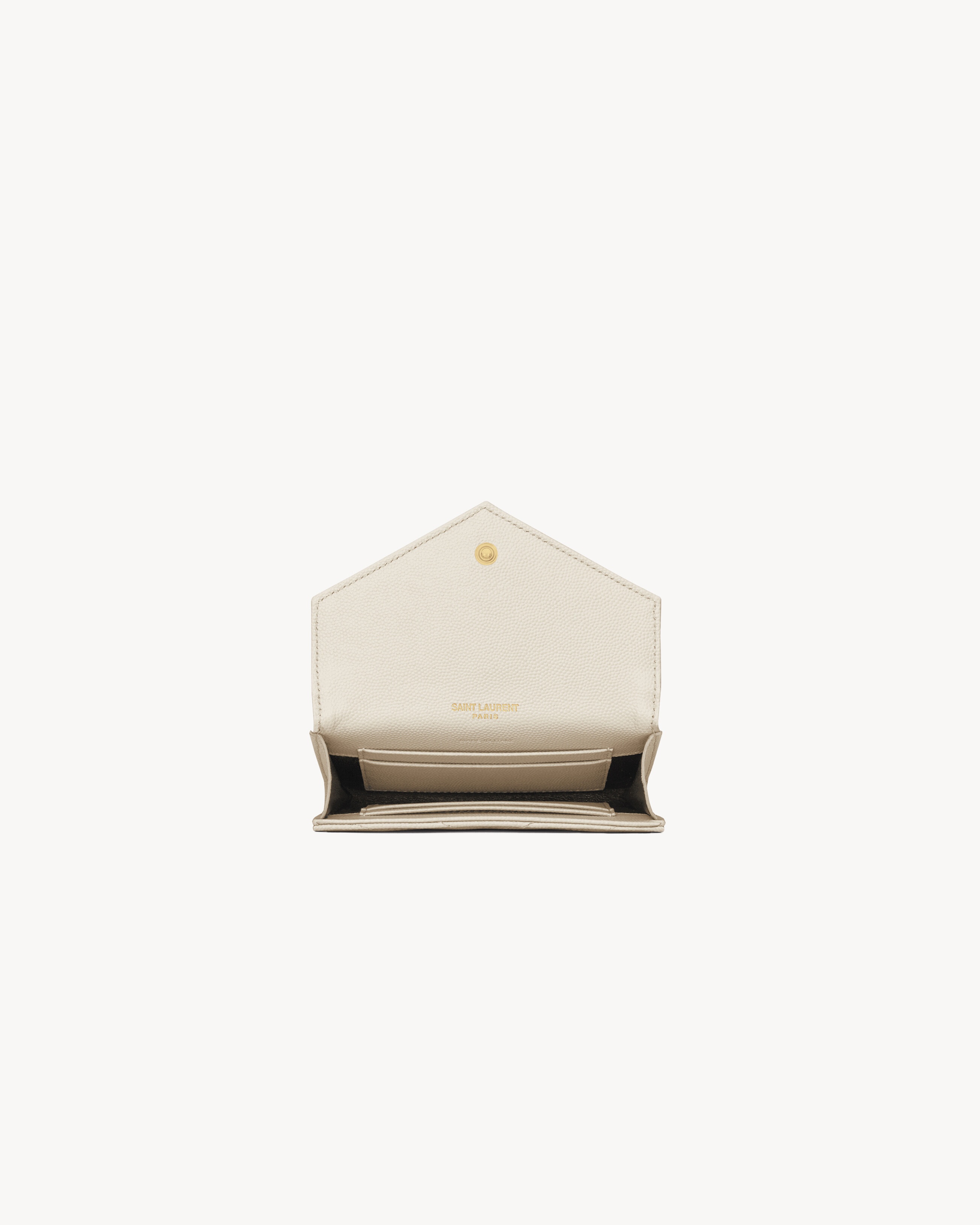 CASSANDRE MATELASSÉ SMALL ENVELOPE WALLET IN GRAIN DE POUDRE LEATHER - 4