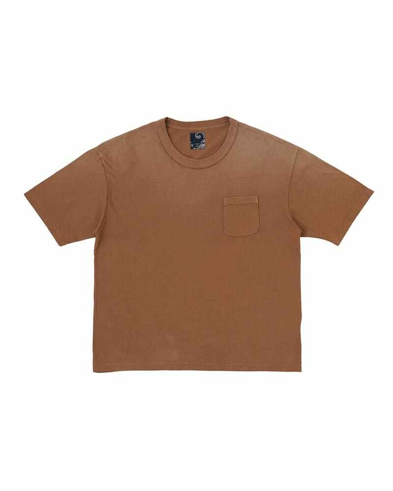AMPLUS TEE S/S DMGD BROWN - 1
