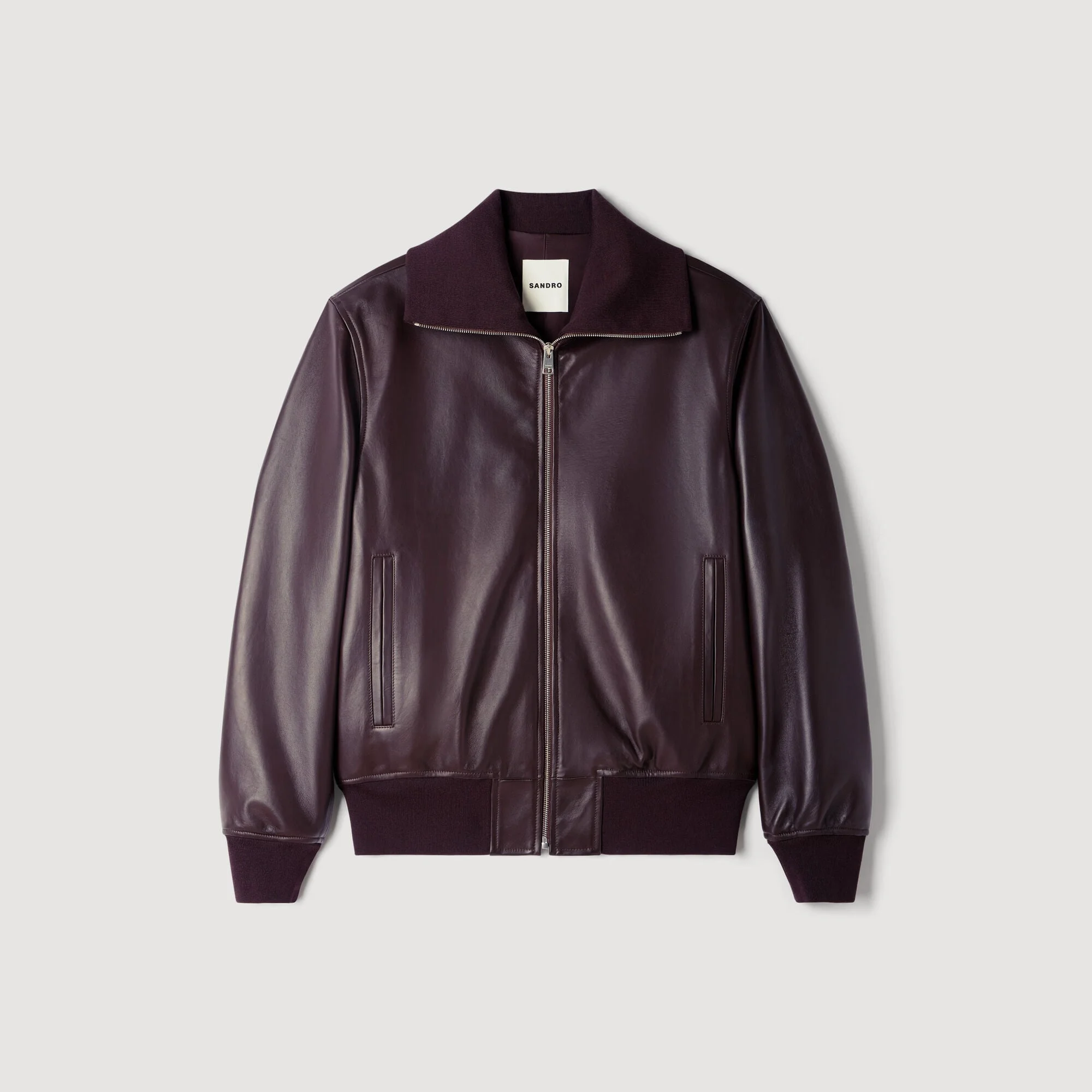 ZIP-UP LEATHER JACKET - 1