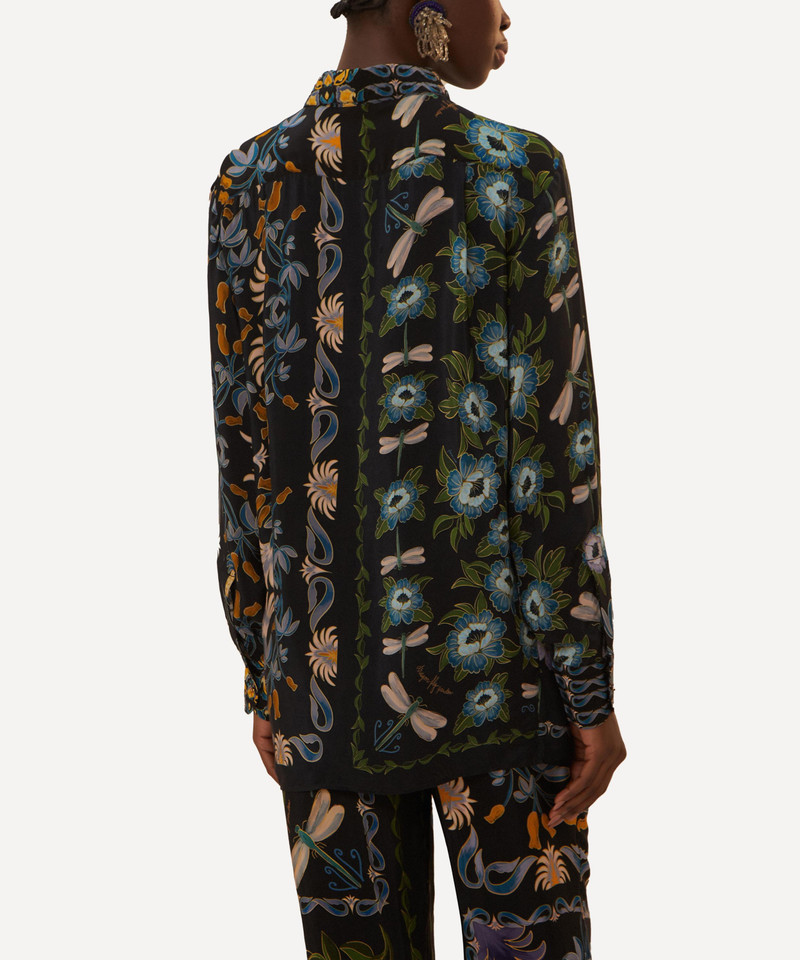 FARM RIO Winter Garden Black Pyjama Shirt outlook