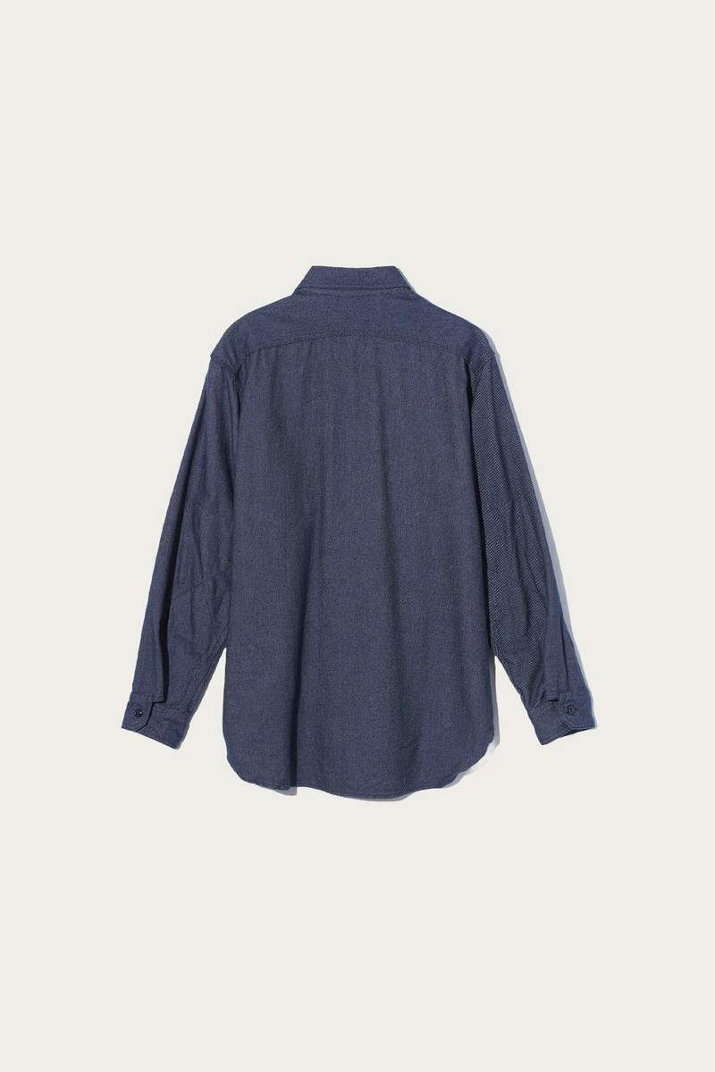 Engineered Garments Work Shirt - Indigo Cotton Denim Flannel outlook