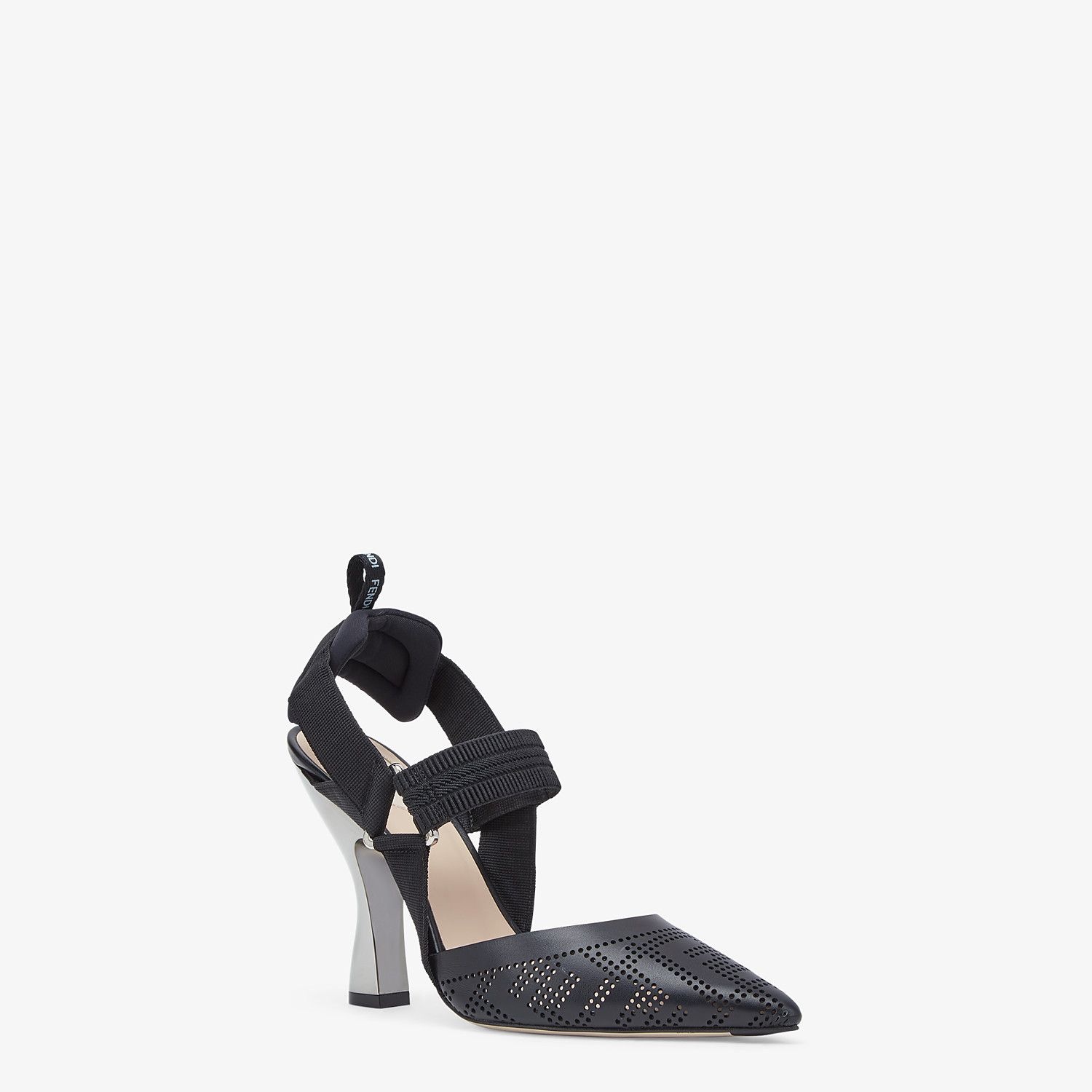 Black leather Colibrì slingbacks - 2