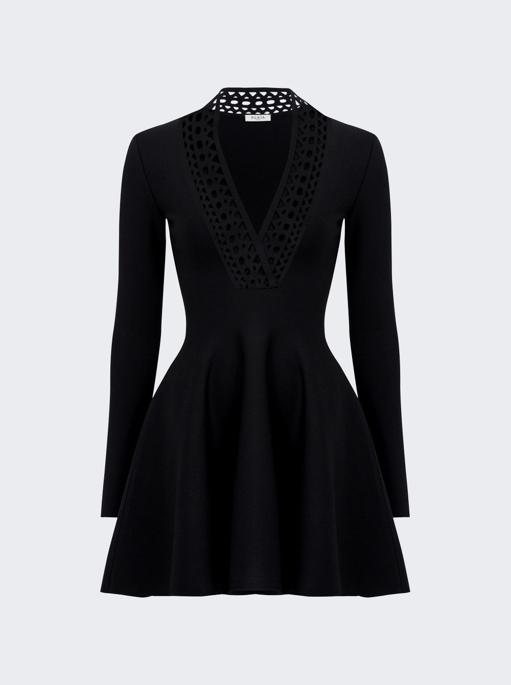 Vienne Skater Mini Dress Black - 1