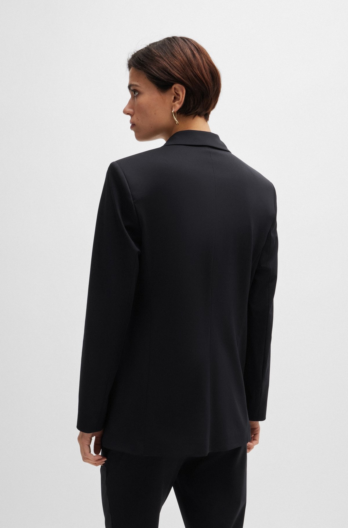 RELAXED-FIT JACKET IN CREASE-RESISTANT STRETCH JERSEY - 4